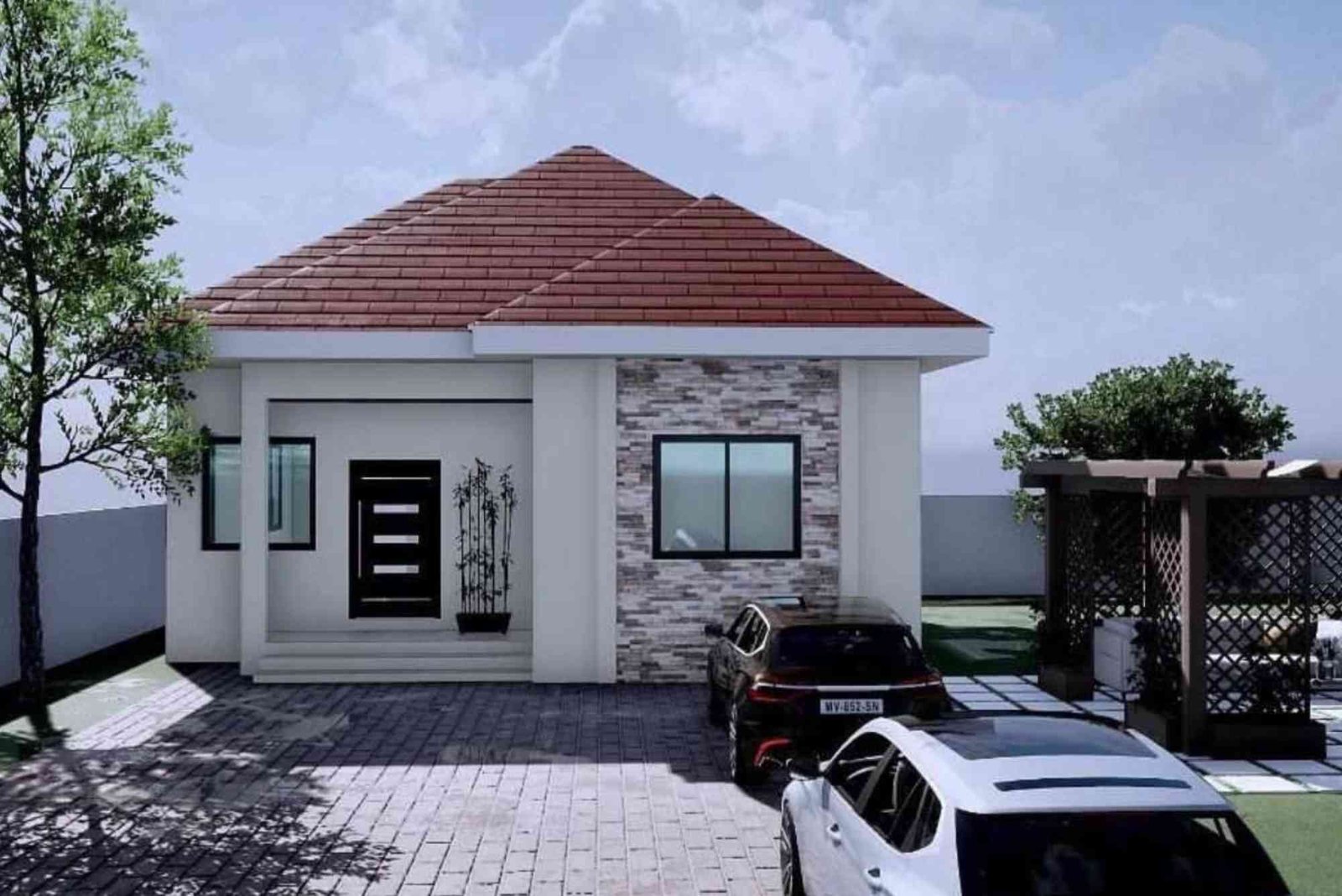 2 Bedroom House Plans in Ghana