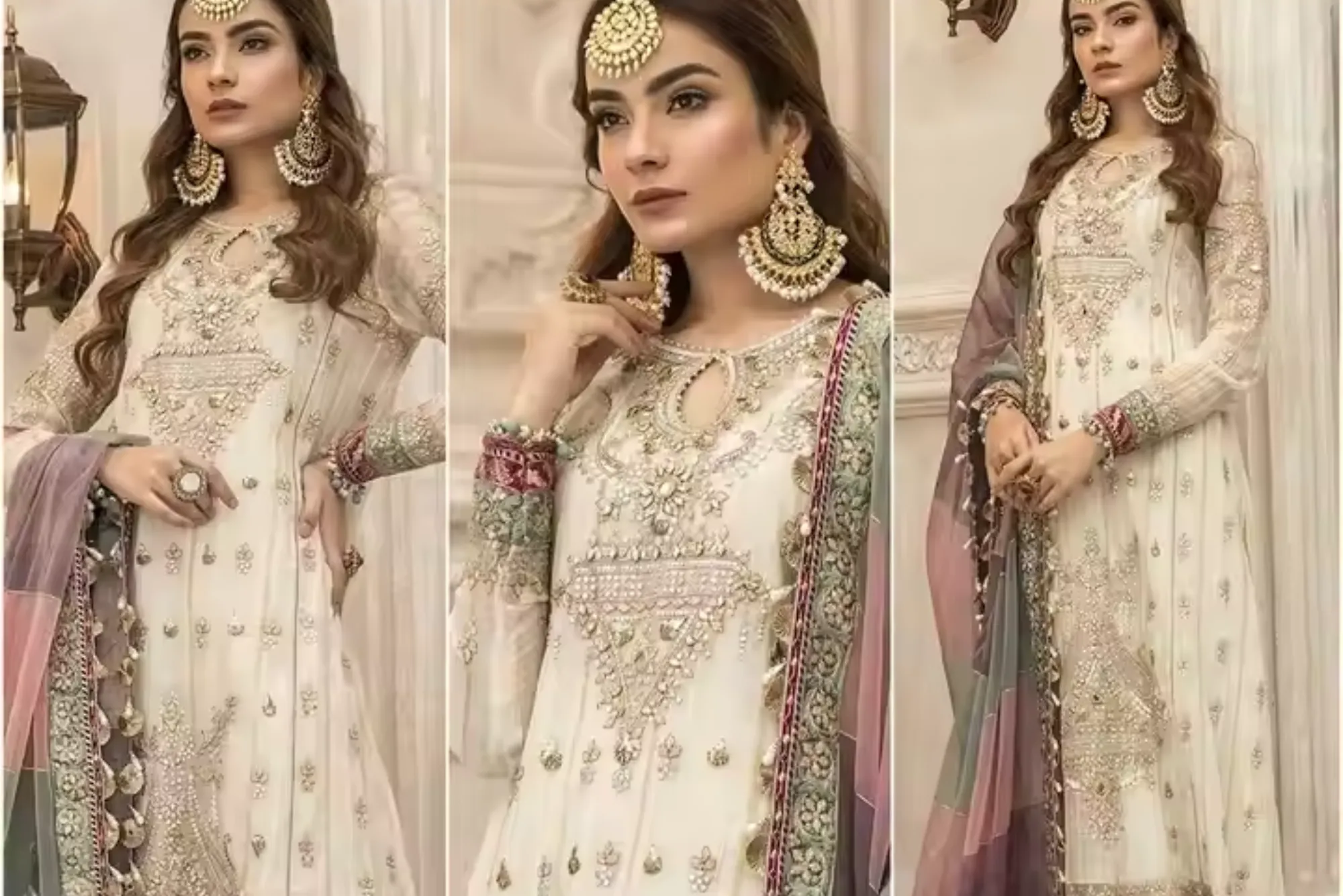 White Pakistani Dress